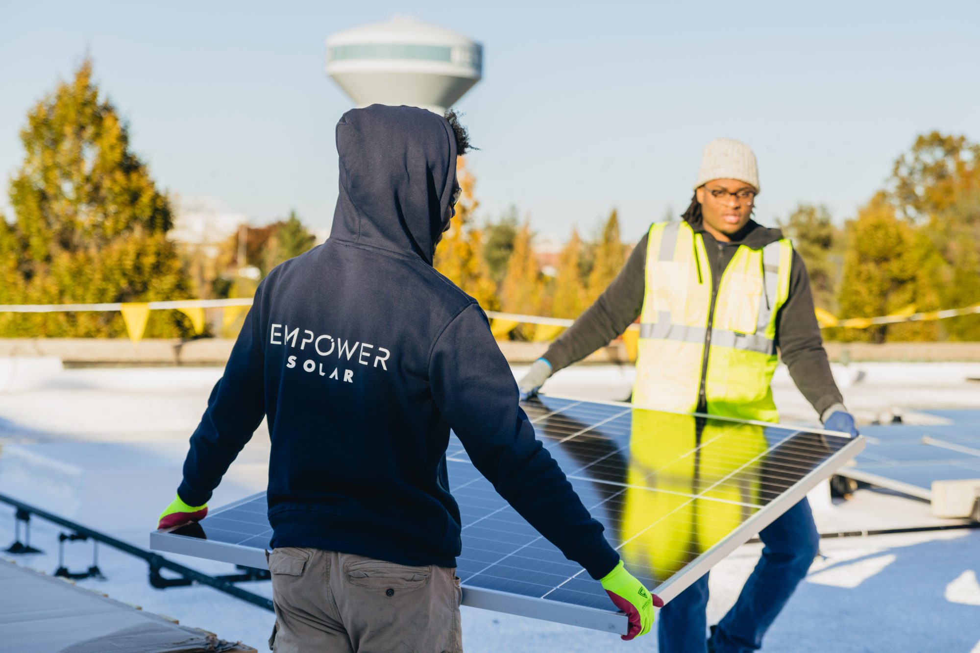 EmPower Solar employees working together