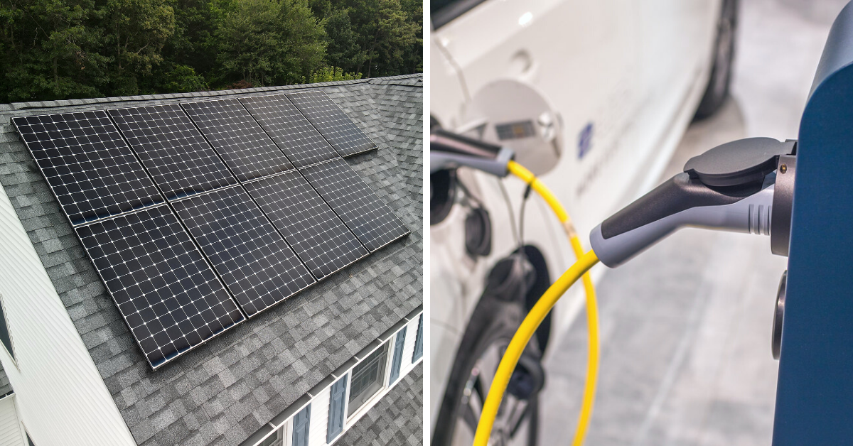 “Charging of an electric vehicle” by Ivan Radic is licensed under CC BY-ND 2.0. EV charging with solar is one of the best ways to reduce your carbon footprint.